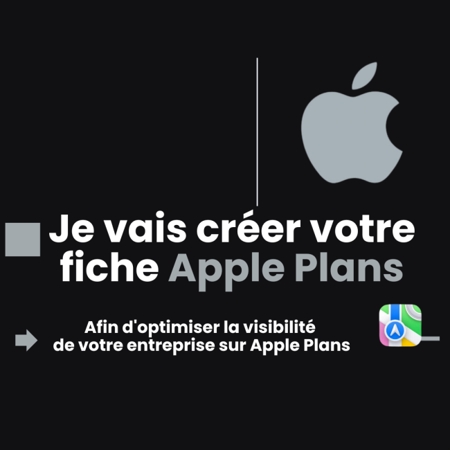 Création de votre fiche Apple plans